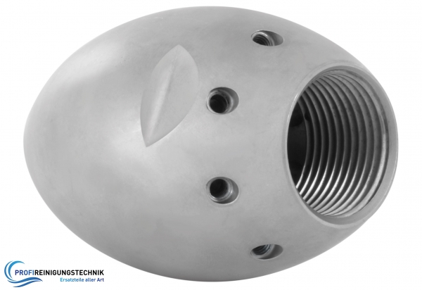 RR-Düse Ei-Form 1" Innengewinde / Für Rohrdurchmesser 150 - 300mm / Außendurchmesser 62mm / Länge 100mm